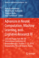 Advances in Neural Computation, Machine Learning, and Cognitive Research III