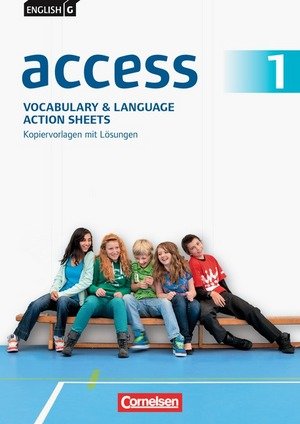 Access, Allgemeine Ausgabe 2014, Band 1: 5. Schuljahr, Vocabulary and Language Action Sheets, Kopiervorlagen mit Lösungen